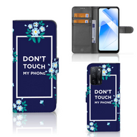 OPPO A16/A16s/A54s Portemonnee Hoesje Flowers Blue DTMP