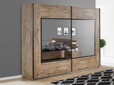 Kast OLIGA 2 schuifdeuren 245 cm scarlet eik