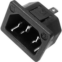 Kaiser 753 / sw koudgeleiderconnector 753 stekker, inbouw verticaal totaal aantal polen: 2 + PE 10A zwart