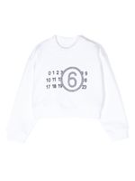 MM6 Maison Margiela Kids sweat à numéros imprimés - Blanc