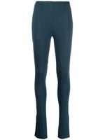 Patrizia Pepe pantalon skinny à ourlet fendu - Bleu