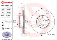 Remschijf BREMBO, Remschijftype: Binnen geventileerd, u.a. für BMW