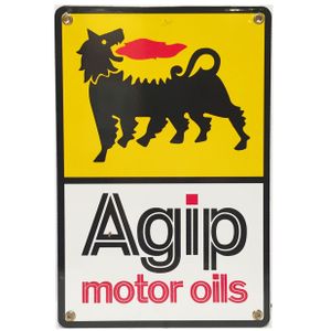 Agip Motor Oils Emaille Bord 30,5 x 20,5 cm