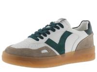 Victoria Seul Unisex Leather Effect Low Tennis & Color & Split Leather Pieces In Contrast 1257125 for Adults VERDE 39