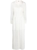 Cult Gaia robe longue Pernille à carreaux - Blanc