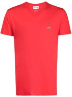 Lacoste t-shirt en coton à logo brodé - Rouge