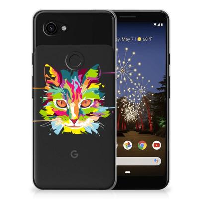 Google Pixel 3A Telefoonhoesje met Naam Cat Color