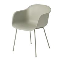 Muuto Fiber Chair Stalen Poot Saliegroen