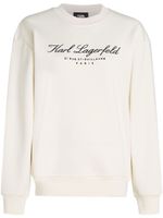 Karl Lagerfeld sweat Hotel Karl en coton biologique - Blanc