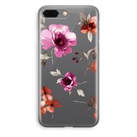 Geschilderde bloemen: iPhone 8 Plus Transparant Hoesje