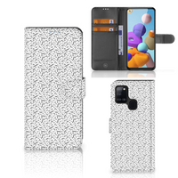 Samsung Galaxy A21s Telefoon Hoesje Stripes Dots - thumbnail