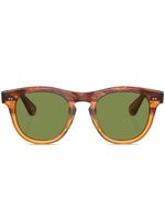 Oliver Peoples lunettes de soleil Rorke à monture ronde - Marron - thumbnail