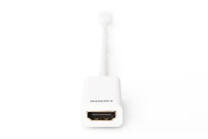 Digitus DB-340404-001-W HDMI / Mini-displayport Adapter [1x Mini-DisplayPort stekker - 1x HDMI-bus] Wit Rond, Afgeschermd (dubbel) 15.00 cm