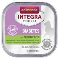 Animonda Integra Protect Diabetes, Dieet, Kattenvoer, Natte Voeding Bij Diabetes Mellitus, Met Putenhartjes, 16 X 100 G