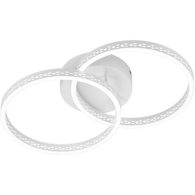 LED Plafondlamp - Plafondverlichting - Trion Loncin - 30W - Warm Wit 3000K - Rond - Mat Wit - Aluminium