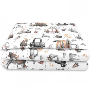 Dekbedset met Print Cars Grijs 135x100 cm + Kussen 40x60 cm