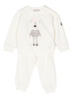 Moncler Enfant teddy bear-print tracksuit set - Marron