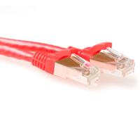 ACT Rode 3 meter LSZH SFTP CAT6A patchkabel met RJ45 connectoren