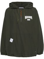 Neighborhood hoodie zippé à logo imprimé - Vert