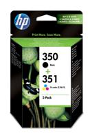 HP Cartridge multipack 350, 351 Zwart, Cyaan, Magenta, Geel