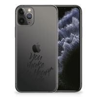 Apple iPhone 11 Pro Siliconen hoesje met naam Heart Smile - thumbnail