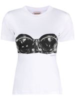 Alexander McQueen bra-print T-shirt - Blanc