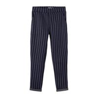 NAME IT KIDS gestreepte regular fit broek Domas donkerblauw