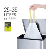 Afvalzak EKO type E 25-35liter met trekband wit - thumbnail