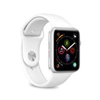 Apple Watch Series 9/8/SE (2022)/7/SE/6/5/4/3/2/1 Puro Icon Siliconen Band - 41mm/40mm/38mm - Wit