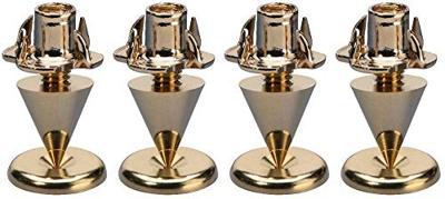 Monacor Spikes-set voor luidspreker, Slim, 4 stuks, goudkleurig