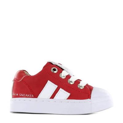 Shoesme SH21S010-C leren sneakers rood