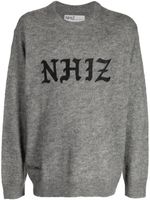 izzue pull à logo imprimé - Gris