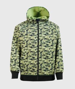 MOM - Softshell Waterproof Hoodie Camouflage Dino Green