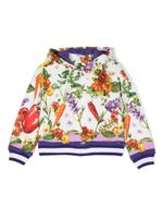 Dolce & Gabbana Kids hoodie en coton à imprimé Farmer - Blanc