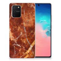 Samsung Galaxy S10 Lite TPU Siliconen Hoesje Marmer Bruin - thumbnail