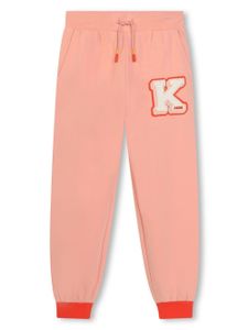 Kenzo Kids pantalon de jogging à logo appliqué - Orange