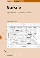 Wandelkaart - Topografische kaart 1129 Sursee | Swisstopo - thumbnail