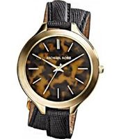 Horlogeband Michael Kors MK2346 Onderliggend Leder Zwart 12mm - thumbnail