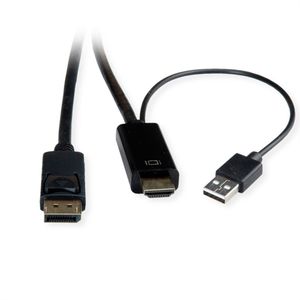 ROLINE HDMI kabel UltraHDTV - DisplayPort, M/M, zwart, 2 m