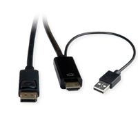 ROLINE HDMI kabel UltraHDTV - DisplayPort, M/M, zwart, 2 m - thumbnail