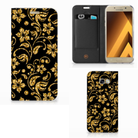 Samsung Galaxy A5 2017 Smart Cover Gouden Bloemen