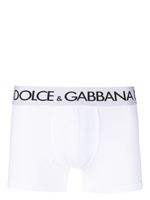 Dolce & Gabbana logo-waistband stretch boxers - Blanc - thumbnail