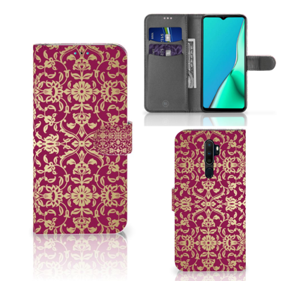 Wallet Case OPPO A9 (2020) | A5 (2020) Barok Pink