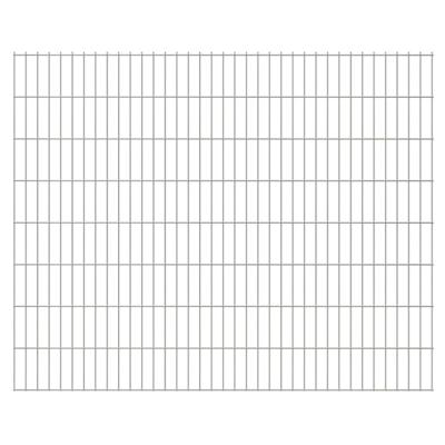 vidaXL Dubbelstaafmatten 2,008x1,63 m 14 m (totale lengte) zilverkleur vidaXL Dubbelstaafmatten 2,008x1,63 m 14 m (totale lengte) zilverkleur