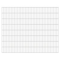 vidaXL Dubbelstaafmatten 2,008x1,63 m 14 m (totale lengte) zilverkleur