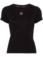 Marine Serre t-shirt en coton à logo Crescent Moon - Noir