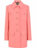 Dolce & Gabbana manteau long en laine - Rose