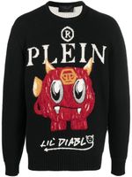 Philipp Plein pull brodé à col rond - Noir - thumbnail