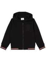 Burberry Kids hoodie à logo imprimé - Noir