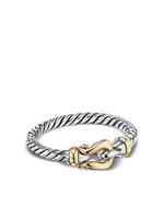 David Yurman bague Petite Buckle en or 18ct et argent sterling - thumbnail